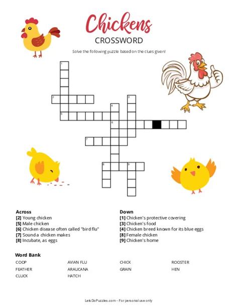 small chicken crossword clue|tiny chicken crossword clue.